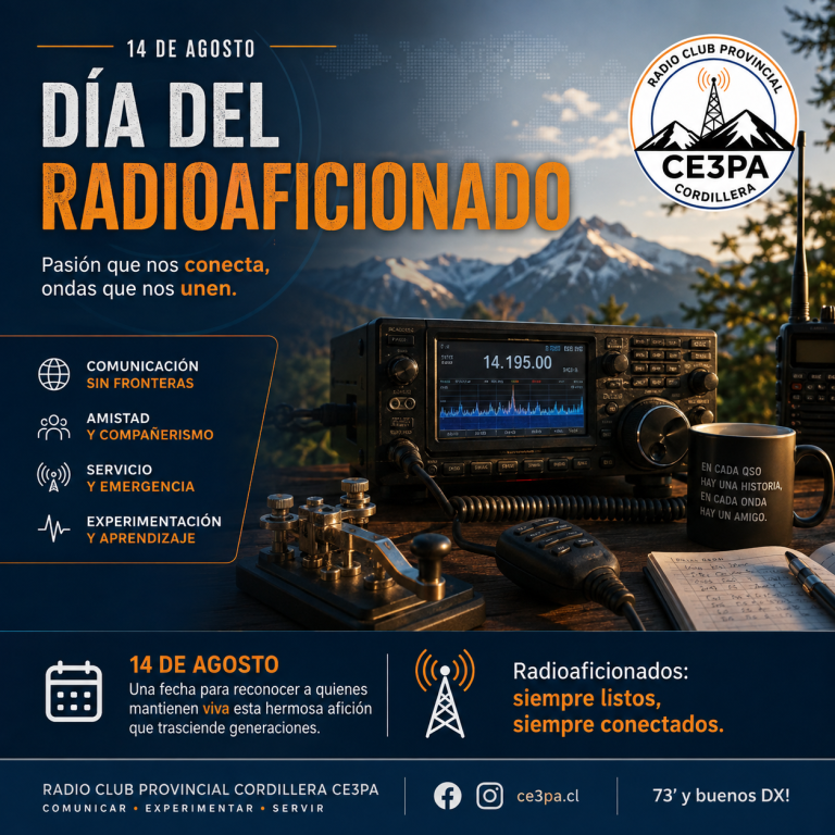 📻🇨🇱 14 DE AGOSTO · DÍA NACIONAL DE LA Y EL RADIOAFICIONADO