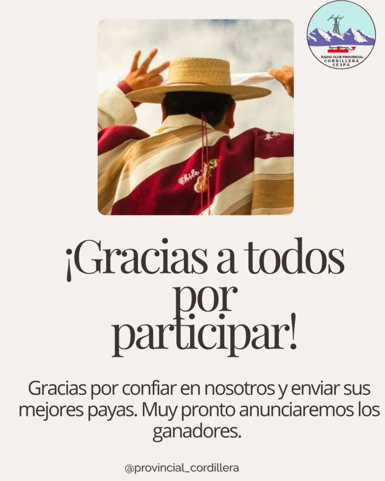 🥳 ¡Muchas gracias a todos quienes participaron enviando sus payas al CE3PA!